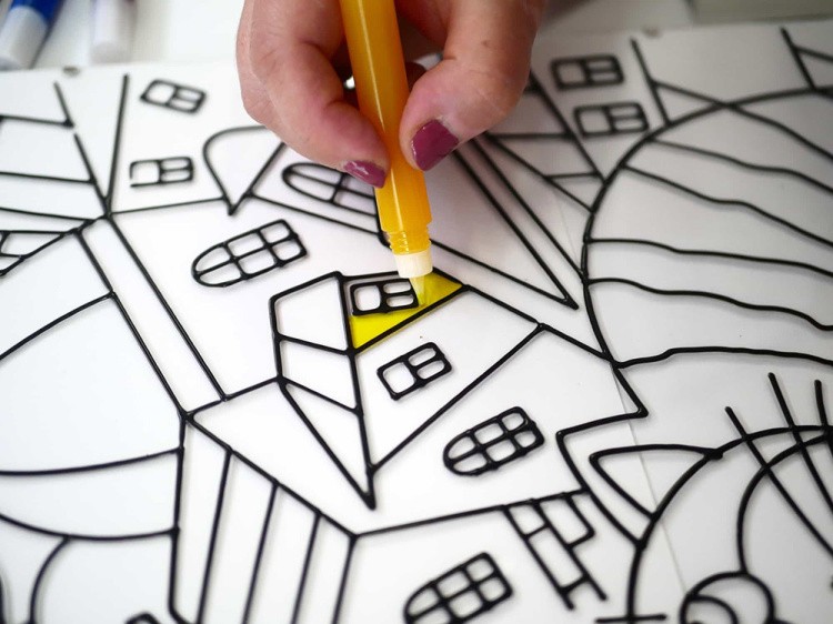 Витраж-раскраска «Прогулка» — картинка 9