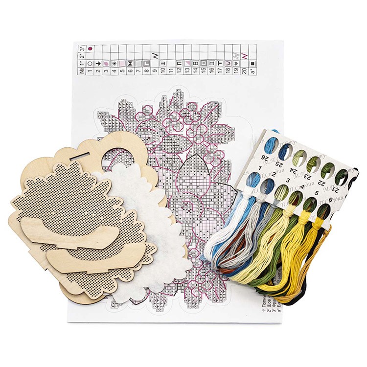 Набор для вышивания «Подставка Цветочная под яйца» — картинка 4