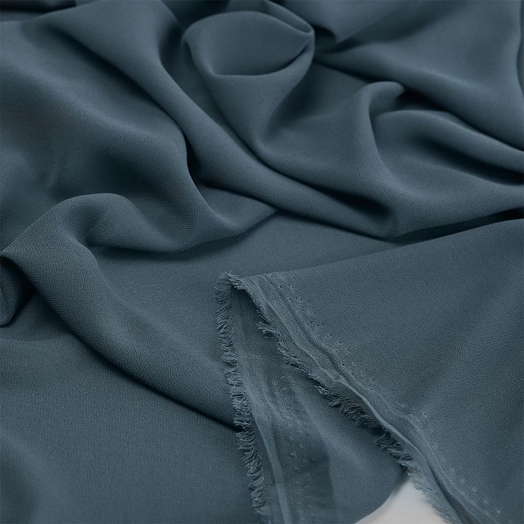 Ткань Креп-шифон, 5 м, ширина 150 см, 105 г/м2, цвет: серый, TBY — картинка 3