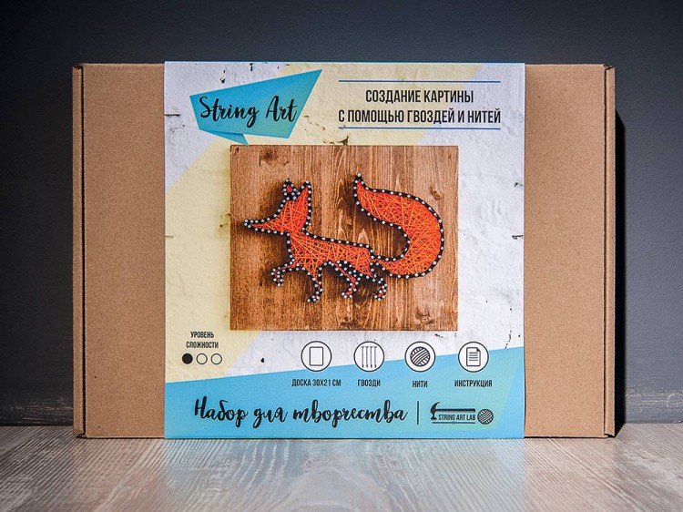 Набор для творчества STRING ART «Лиса» — картинка 2