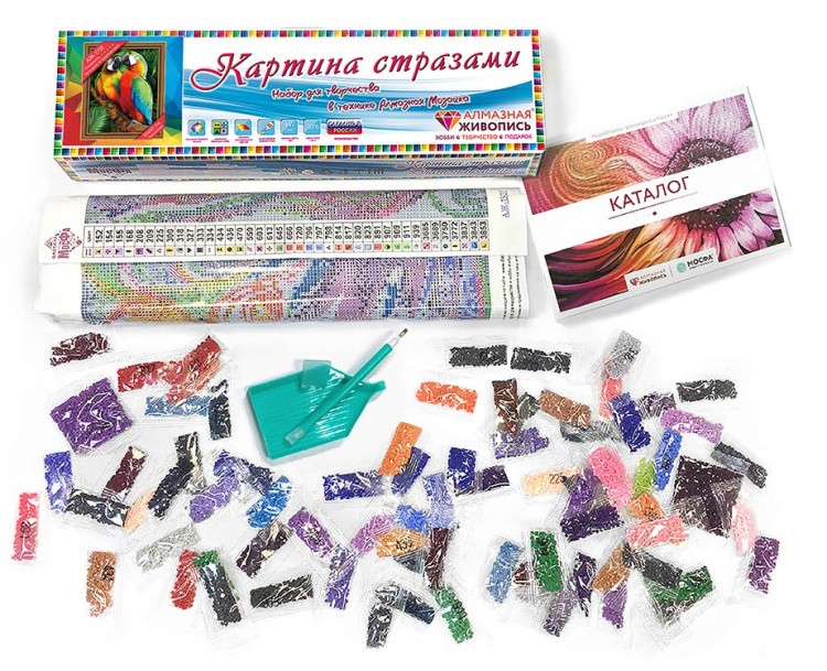 Алмазная вышивка «Ара в джунглях» — картинка 3