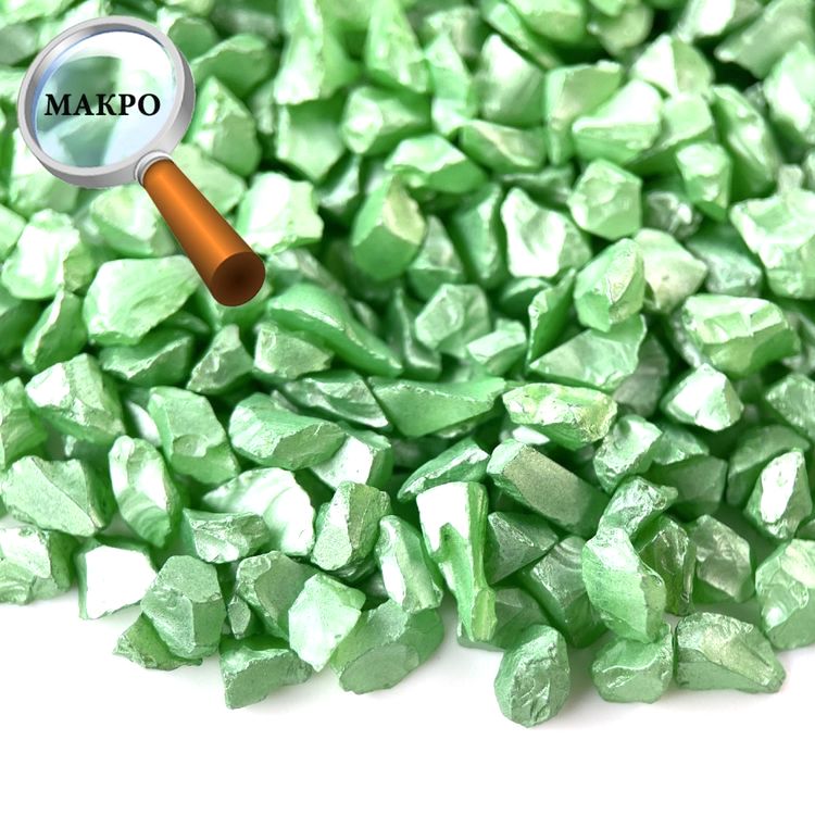 Стеклянная крошка перламутровая зеленая, 100 г — картинка 2