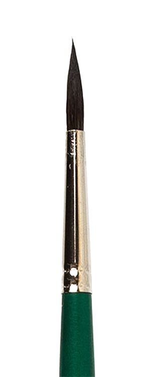 Кисть «Green Line», №06, имитация белки, круглая, 5 шт., короткая ручка, Vista-Artista — картинка 2