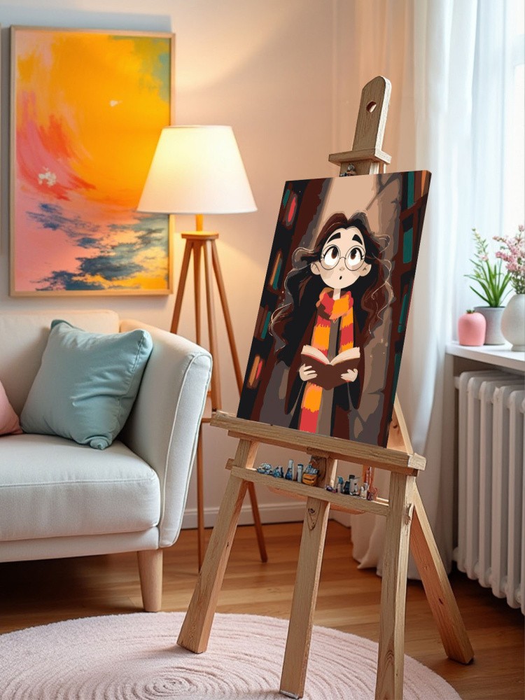 Картина по номерам Гарри Поттер Гермиона в Хогвартсе арт — картинка 9