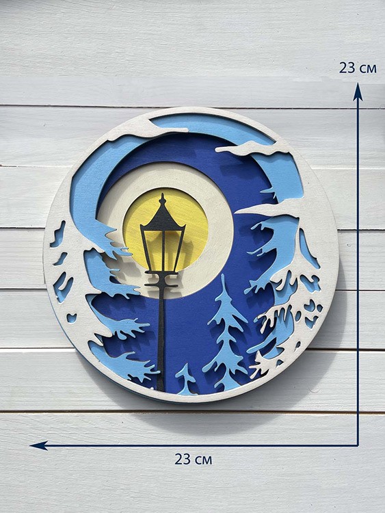 3D пазл-раскраска «Зимний пейзаж» — картинка 2