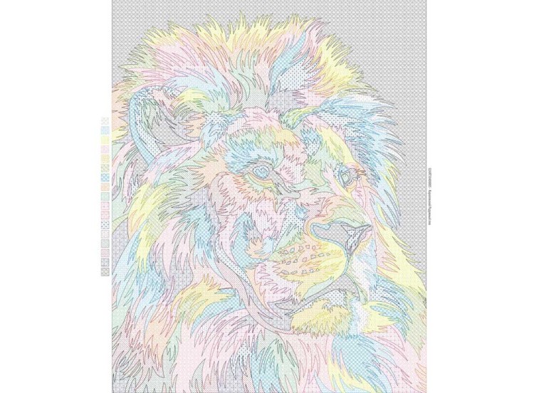 Картина по номерам «Королевский радужный лев» — картинка 4