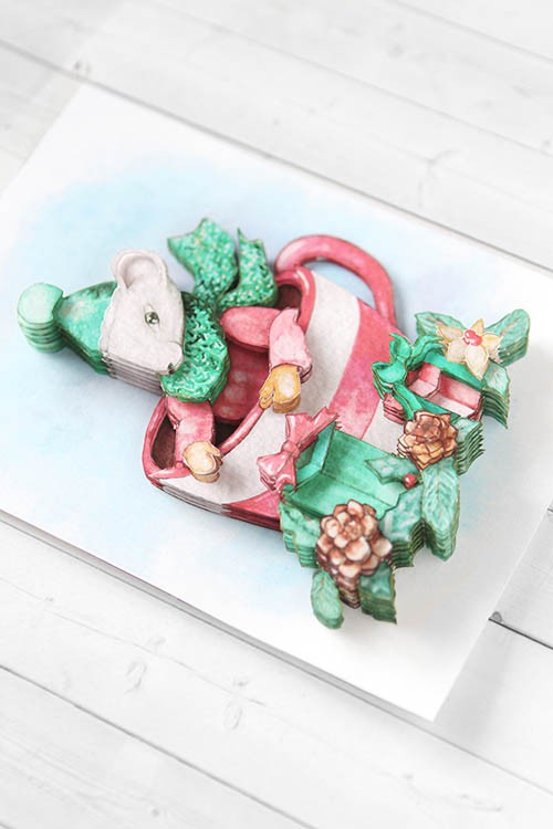 Папертоль «Мышка в чашке» — картинка 2