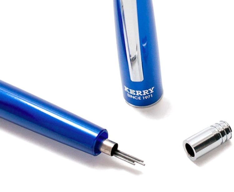 Карандаш KERRY автоматический премиум в подарочном футляре 0,5 мм, НВ, синий корпус, Pentel — картинка 6