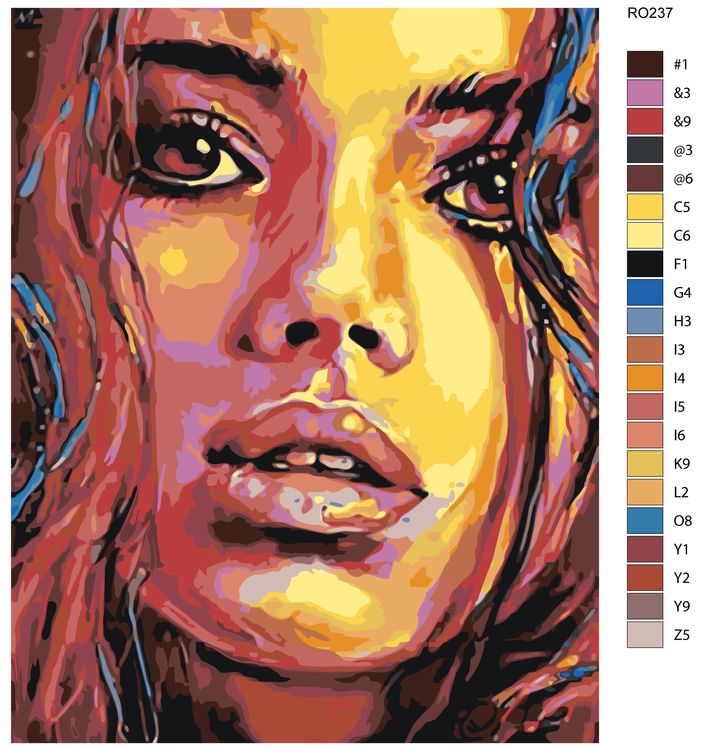 Картина по номерам «Пронзительный взгляд» — картинка 2