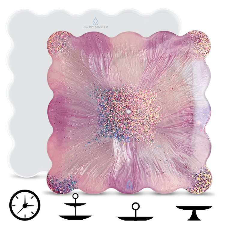 Силиконовый молд - Заготовка для фруктовницы, 25x25см — картинка 2