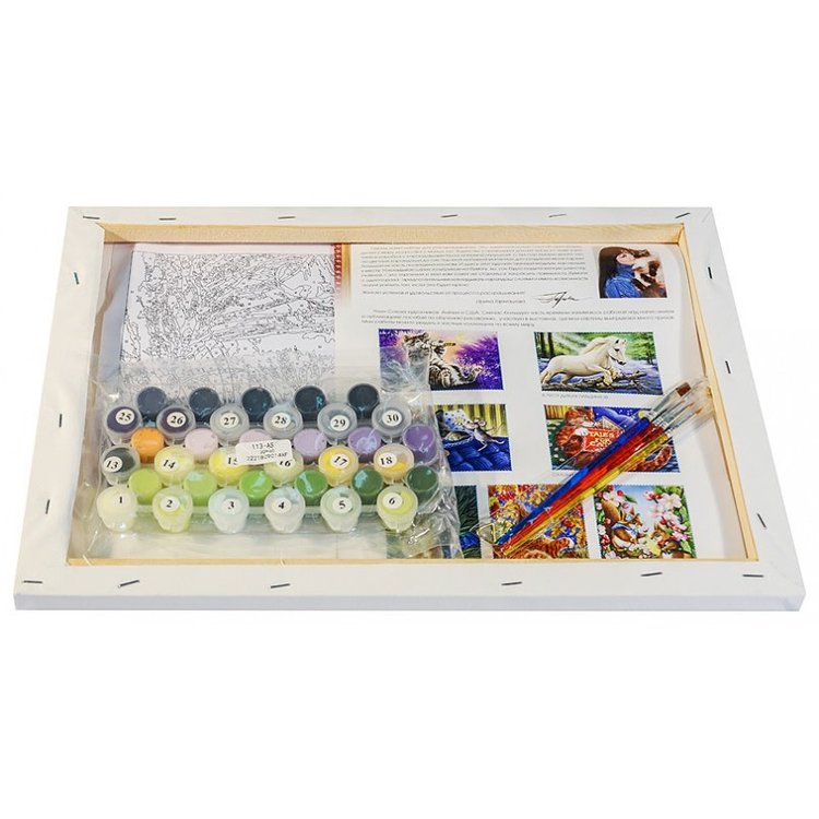 Картина по номерам «Кот и крокусы» — картинка 3