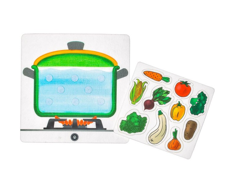 Развивающая игра из фетра «Овощной суп» — картинка 2