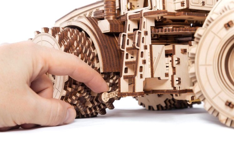 Конструктор деревянный 3D «Трактор Кировец К-7М», Eco Wood Art — картинка 6
