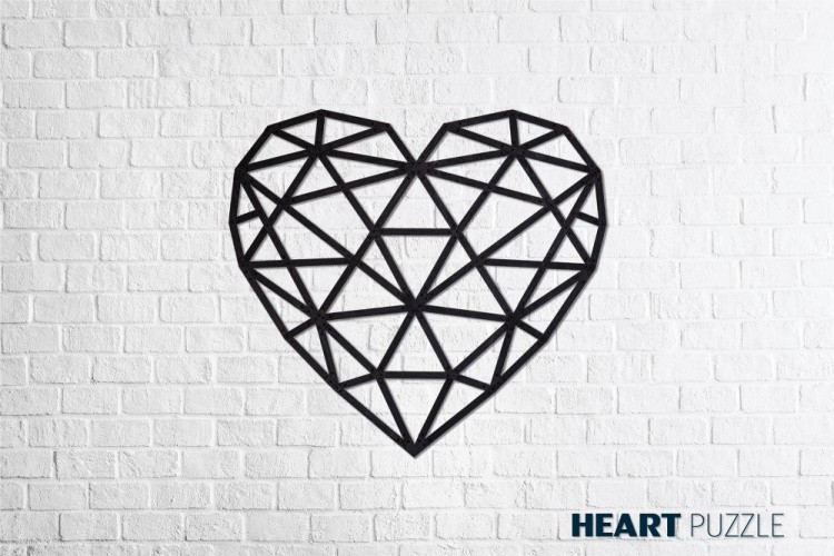 Деревянный интерьерный пазл «Сердце», Eco Wood Art — картинка 3