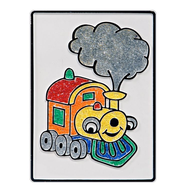 Набор для творчества «Насыпь на клей. Паровозик», тип 4 — картинка 2