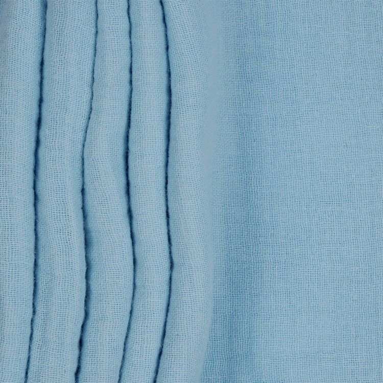 Ткань Муслин, 1 м х 130 см, 125 г/м², цвет: светло-голубой, TBY — картинка 2