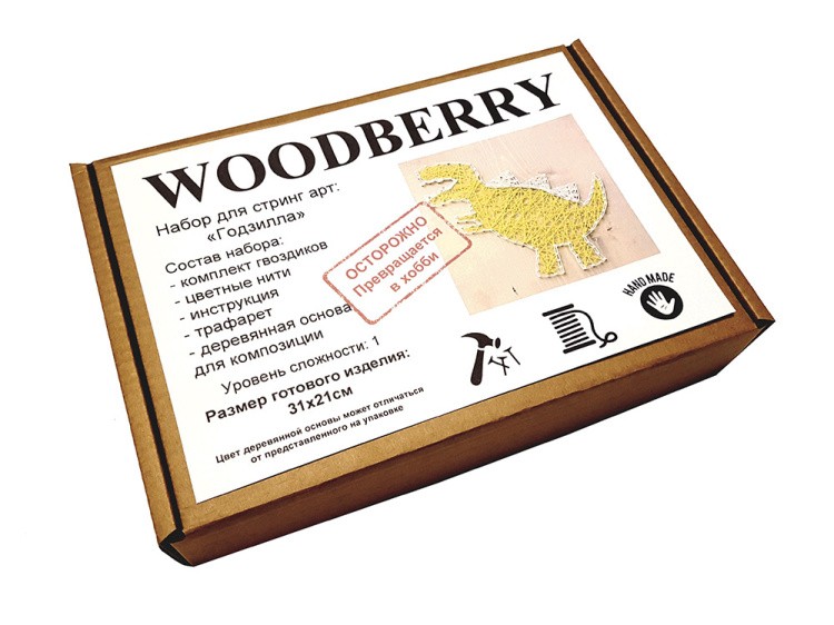 Набор для творчества STRING ART «Годзилла» — картинка 3