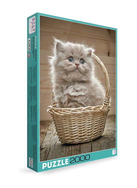 Пазлы «Котенок в корзине» — картинка 2