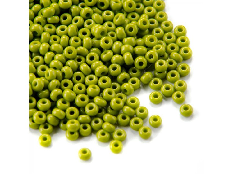 Бисер Чехия круглый 311-19001 4,5 мм 05/0, 50 г, цвет: 53430 хаки — картинка 2