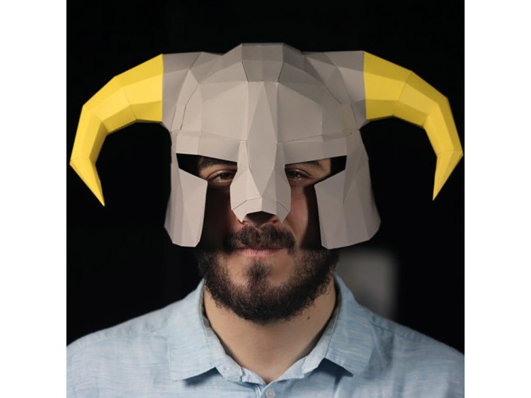 Бумажная модель для склеивания шлем «Викинг» — картинка 2