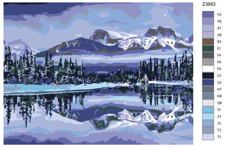 Картина по номерам «Горный пейзаж» — картинка 2