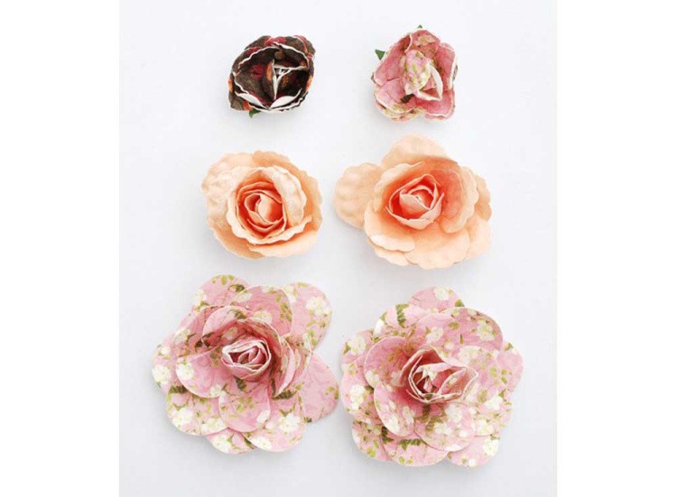 Бумажные цветы «Розовая паприка» — картинка 2