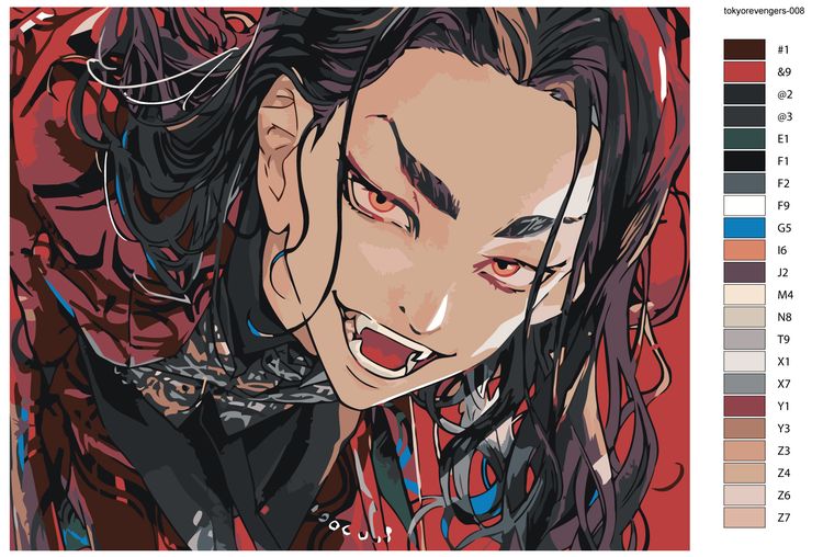 Картина по номерам «Аниме Токийские Мстители: Баджи Кейске 2» — картинка 2