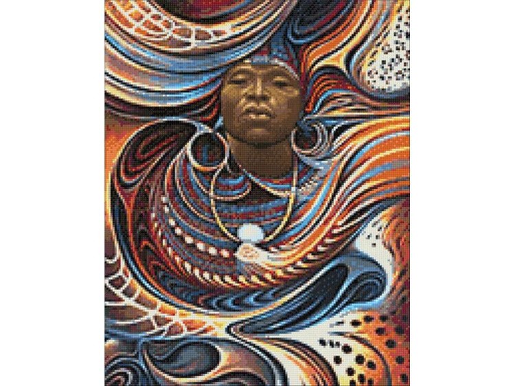 Алмазная вышивка «Вождь Африки» — картинка 3