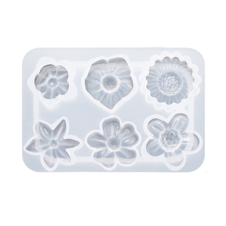 Силиконовый молд - Цветы №1, 8x6см 1 шт. — картинка 3