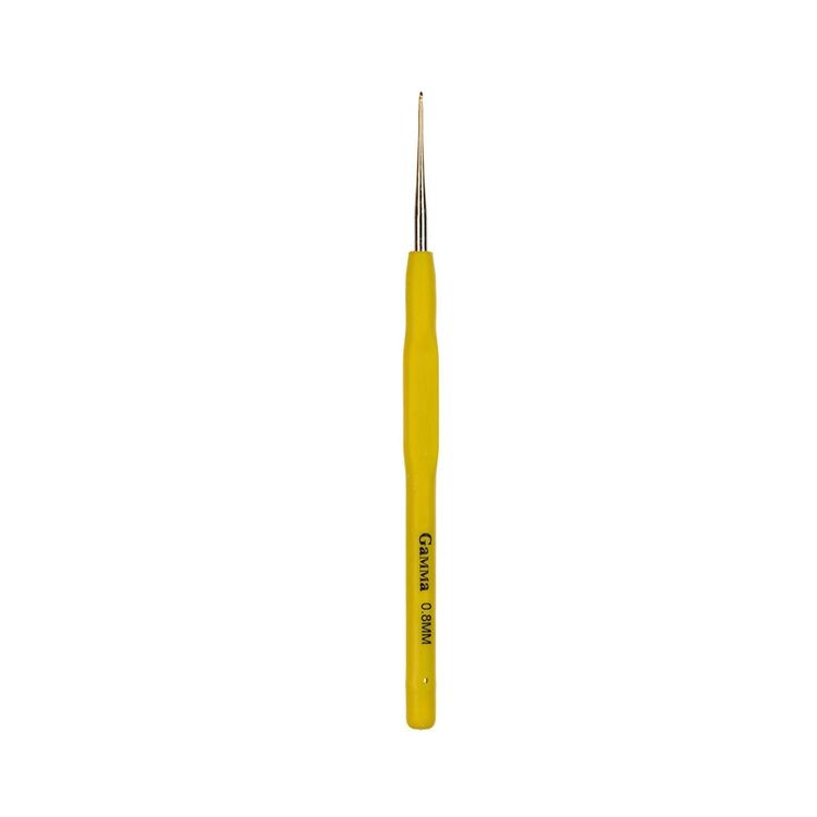 Крючок с прорезиненной ручкой, сталь, 0,8 мм, 13 см, Gamma