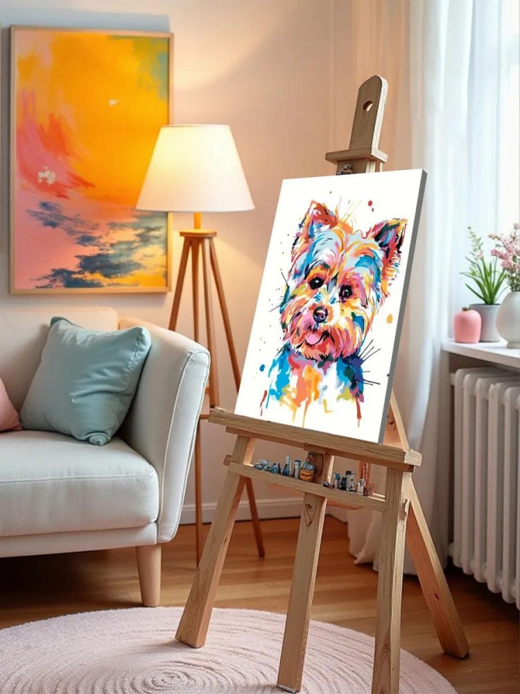 Картина по номерам «Радужная собака» — картинка 9