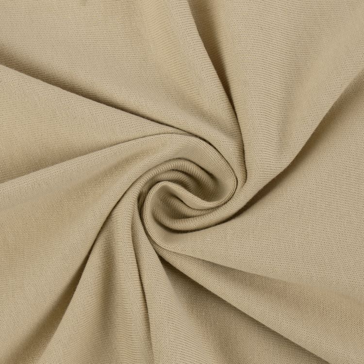 Трикотаж кукольный, 50x55 см, 225 г/м2, 100% хлопок, цвет: №07 серый/бежевый, Peppy — картинка 2