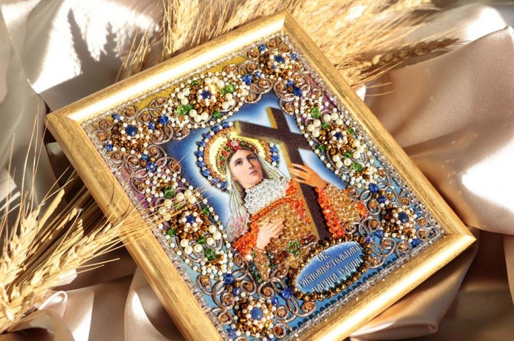 Вышивка Образа в каменьях «Святая Елена» — картинка 3