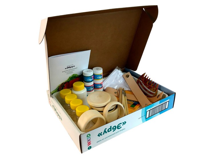 Набор для эбру «Мастер», 6 цветов, Mimi — картинка 5