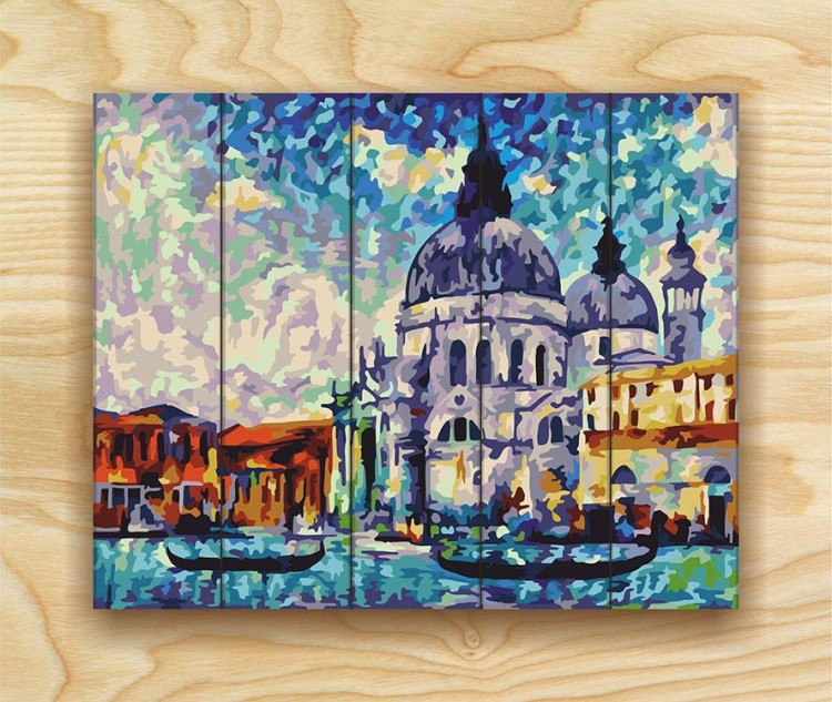Картина по номерам по дереву Flamingo «Красочная Венеция» — картинка 2