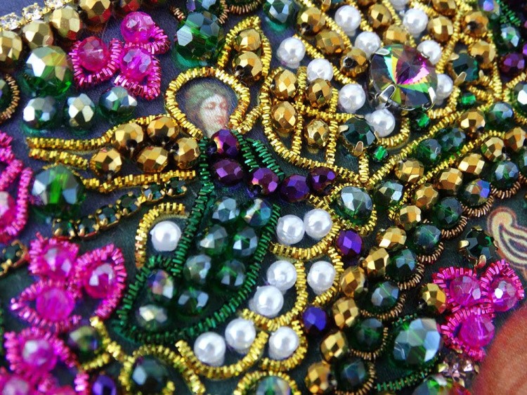 Набор для вышивания хрустальными камнями «Спас Лоза истинная» маленькая (акриловый жемчуг)  — картинка 5