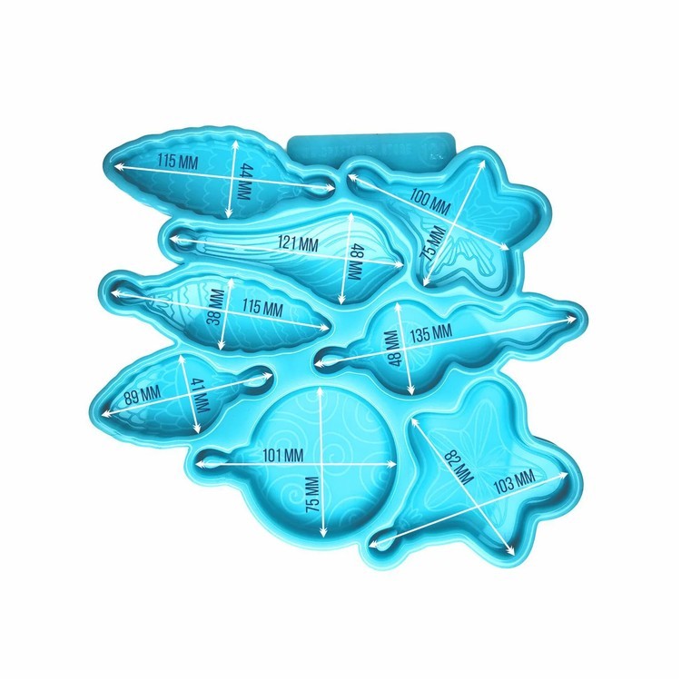 Модель № 246 Силиконовый молд Комплект новогодних ретро-игрушек, 8в1, Craftsmen.store — картинка 2