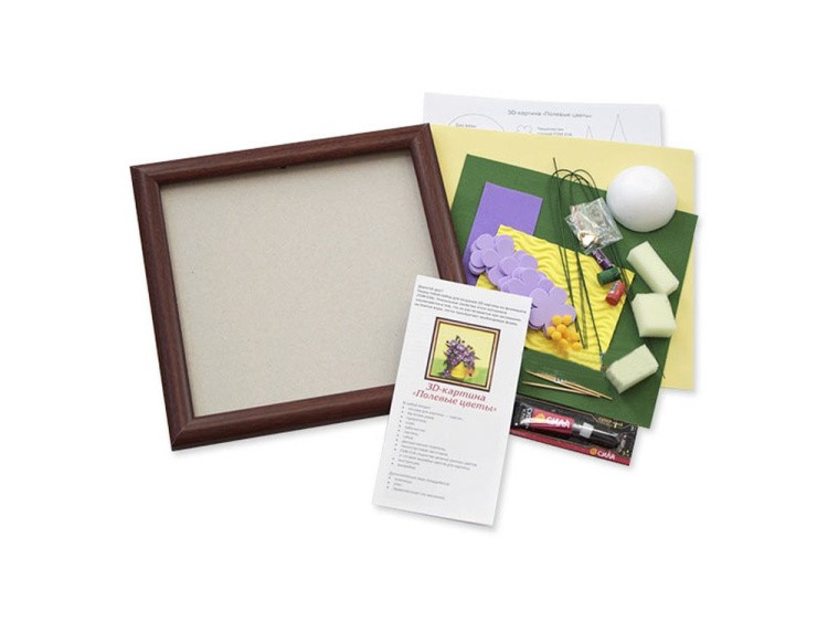 3D-картина из фоамирана «Полевые цветы» — картинка 2