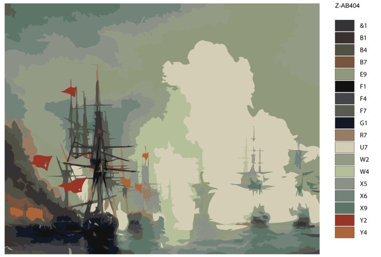 Картина по номерам «Синопский бой» — картинка 2