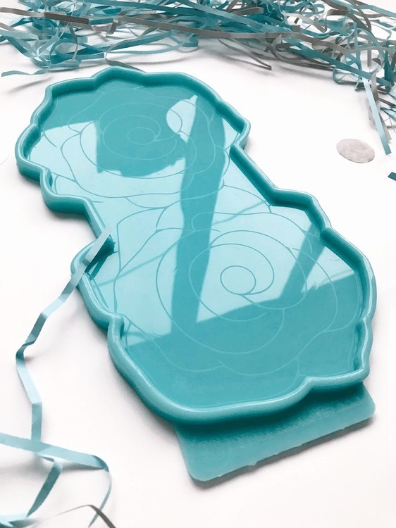 Модель №96 Силиконовый молд Салфетница Роза, 28x15 см, Craftsmen.store — картинка 2