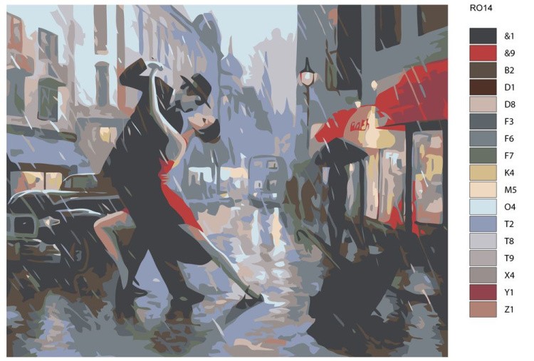 Картина по номерам «Танго под дождем» — картинка 2