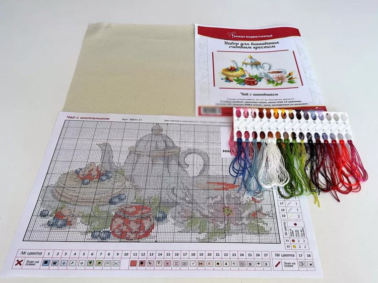 Набор для вышивания «Чай с шиповником» — картинка 2