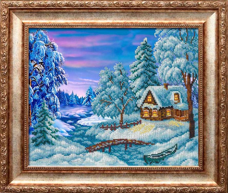 Набор вышивки бисером «Зимний вечер» — картинка 2