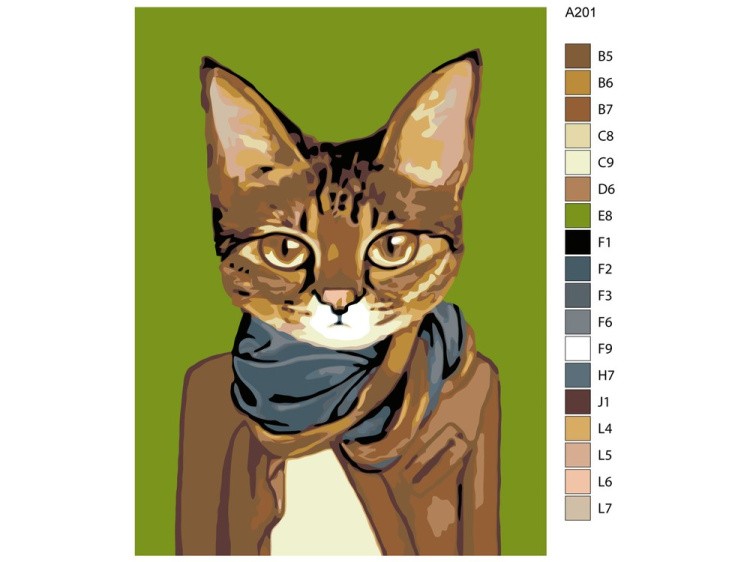 Картина по номерам «Модница» — картинка 2