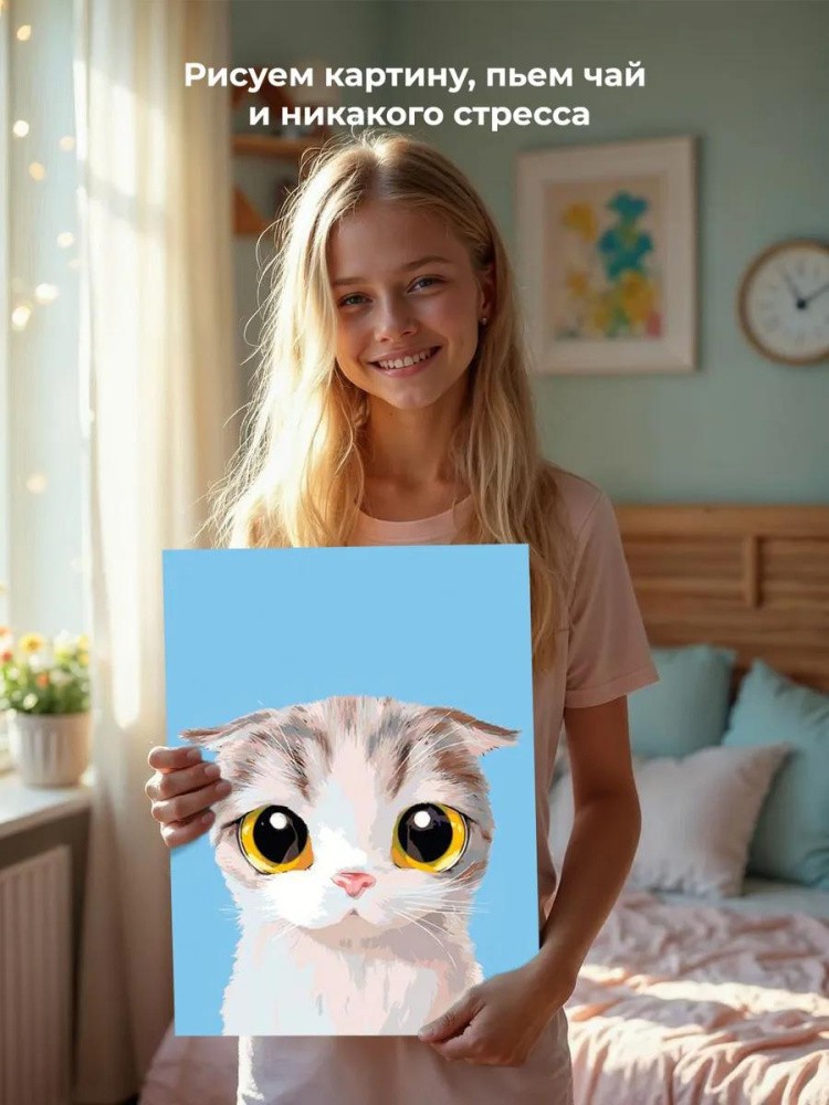 Картина по номерам «Котенок Дымка» — картинка 6