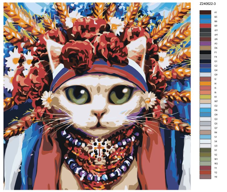 Картина по номерам «Котик» — картинка 2