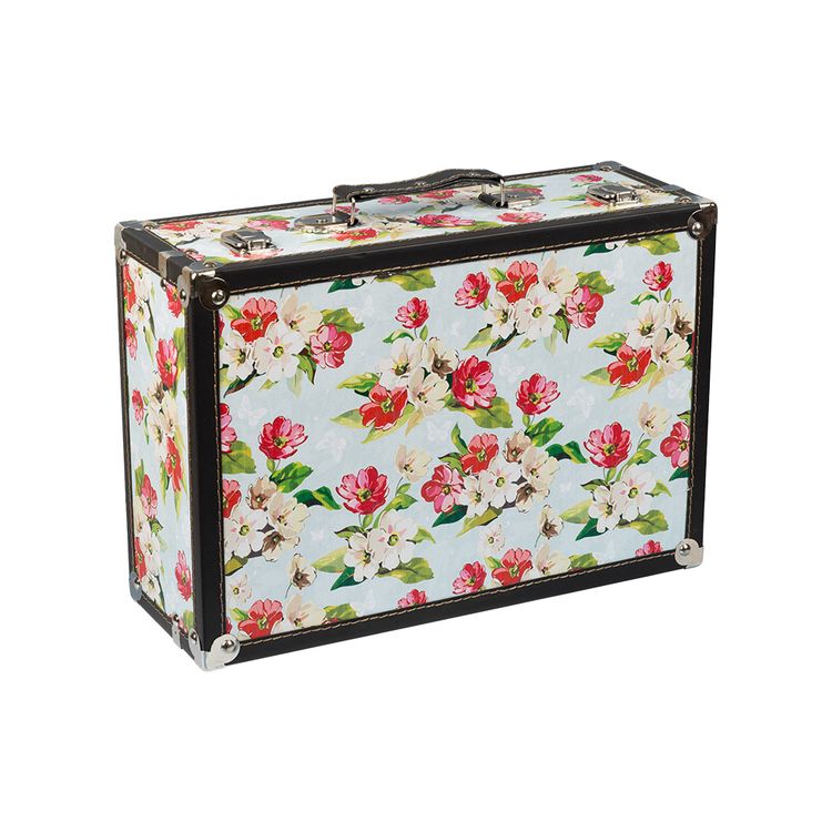 Декоративная шкатулка-чемоданчик «Цветочки»