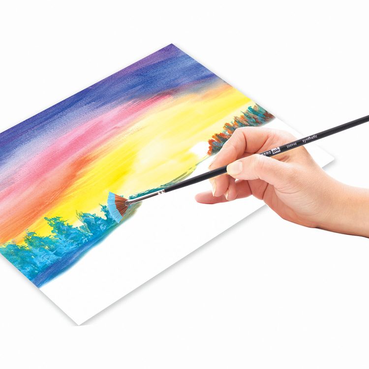 Кисть художественная профессиональная Art Classic, синтетика мягкая, веерная, № 2, длинная ручка, Brauberg — картинка 6