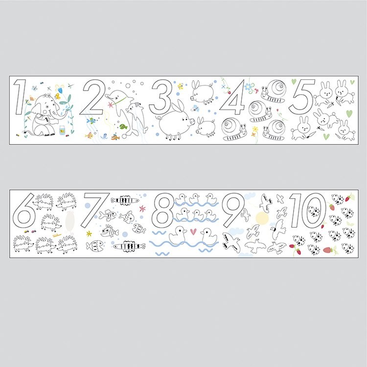 Плакат-раскраска «Занимательный рулончик. Учим цифры» — картинка 5