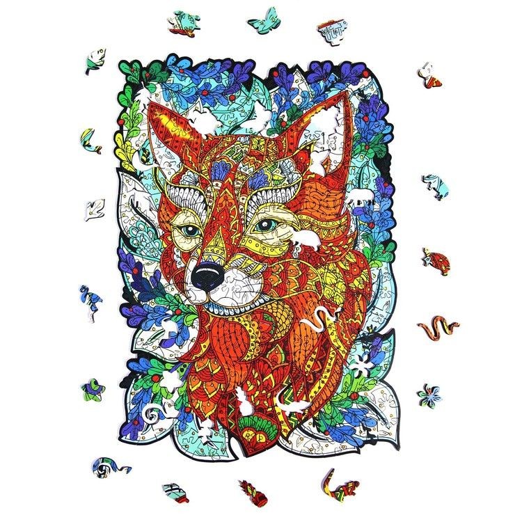 Деревянные пазлы XL «Дикий лис» — картинка 2